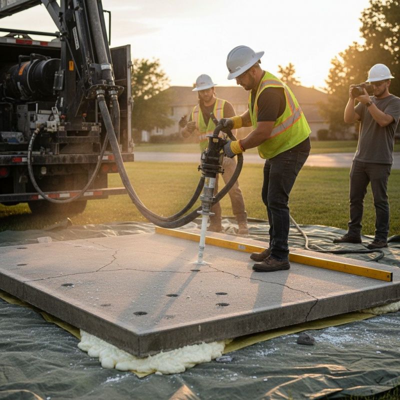 Commercial Concrete Mudjacking detail